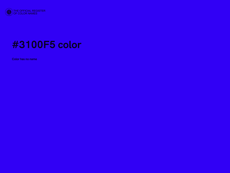 #3100F5 color image