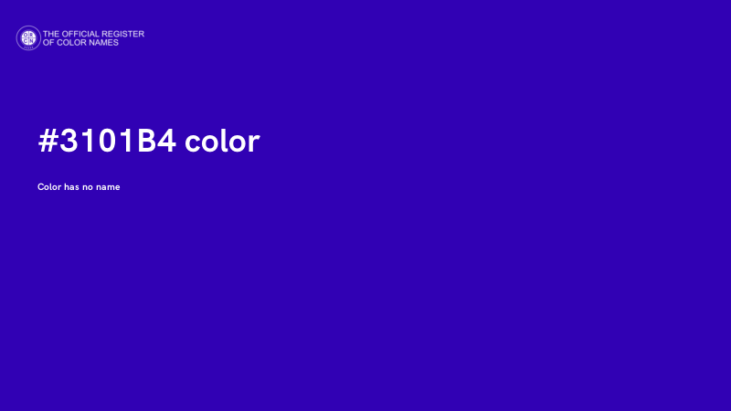 #3101B4 color image