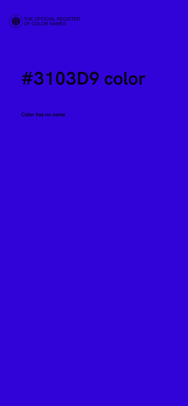 #3103D9 color image