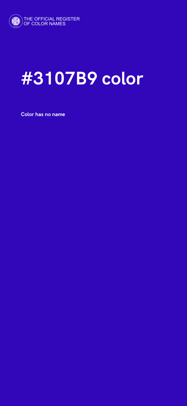 #3107B9 color image