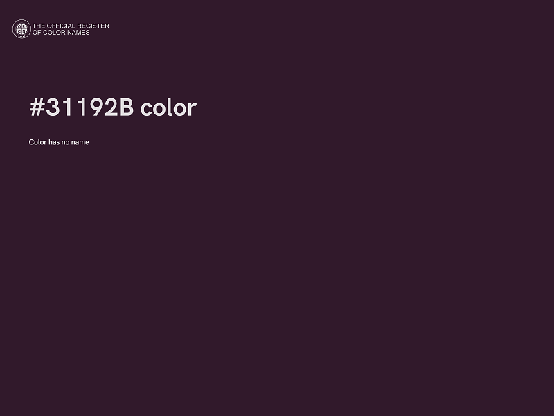 #31192B color image
