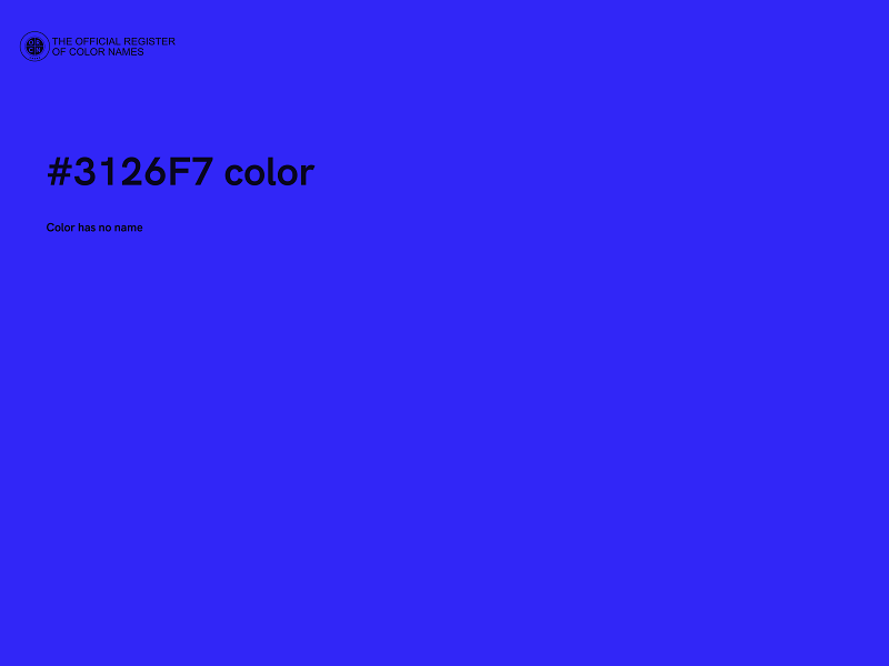 #3126F7 color image