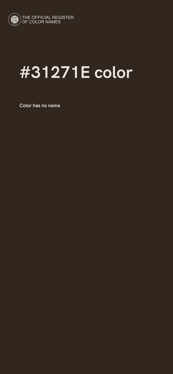 #31271E color image