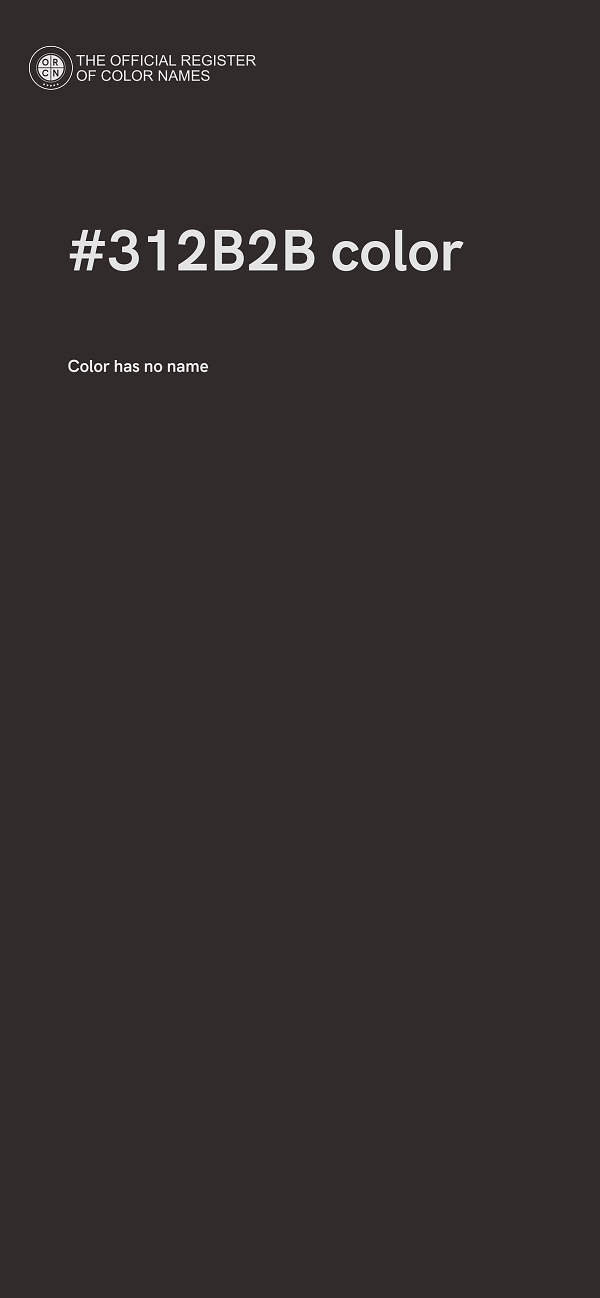 #312B2B color image