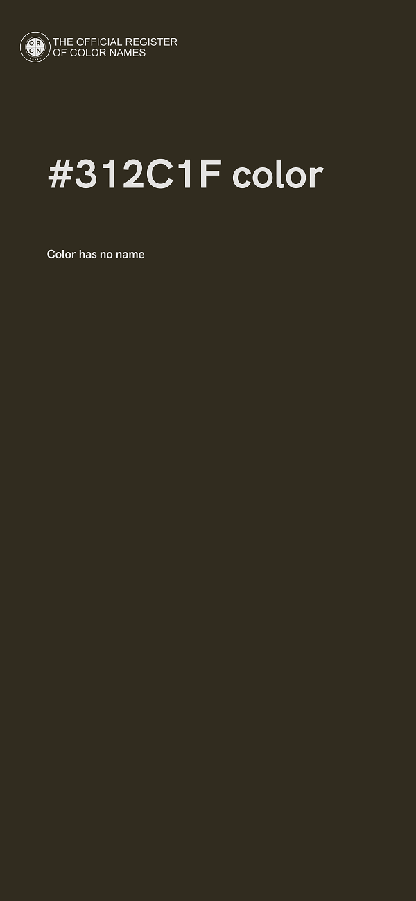 #312C1F color image