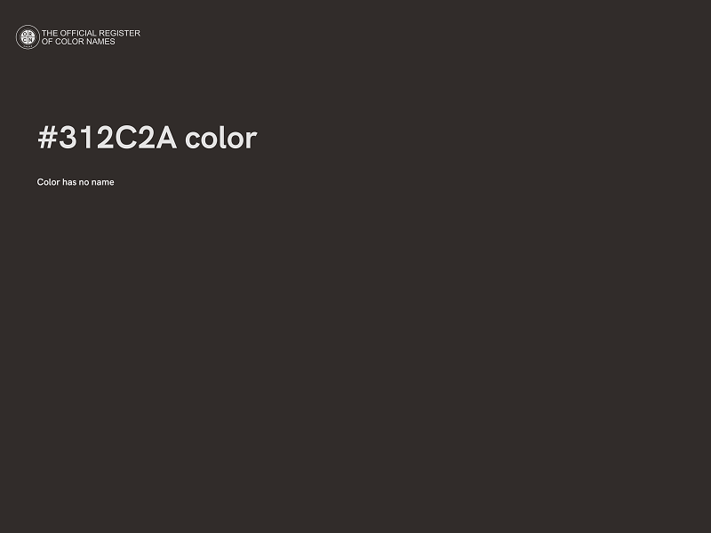 #312C2A color image