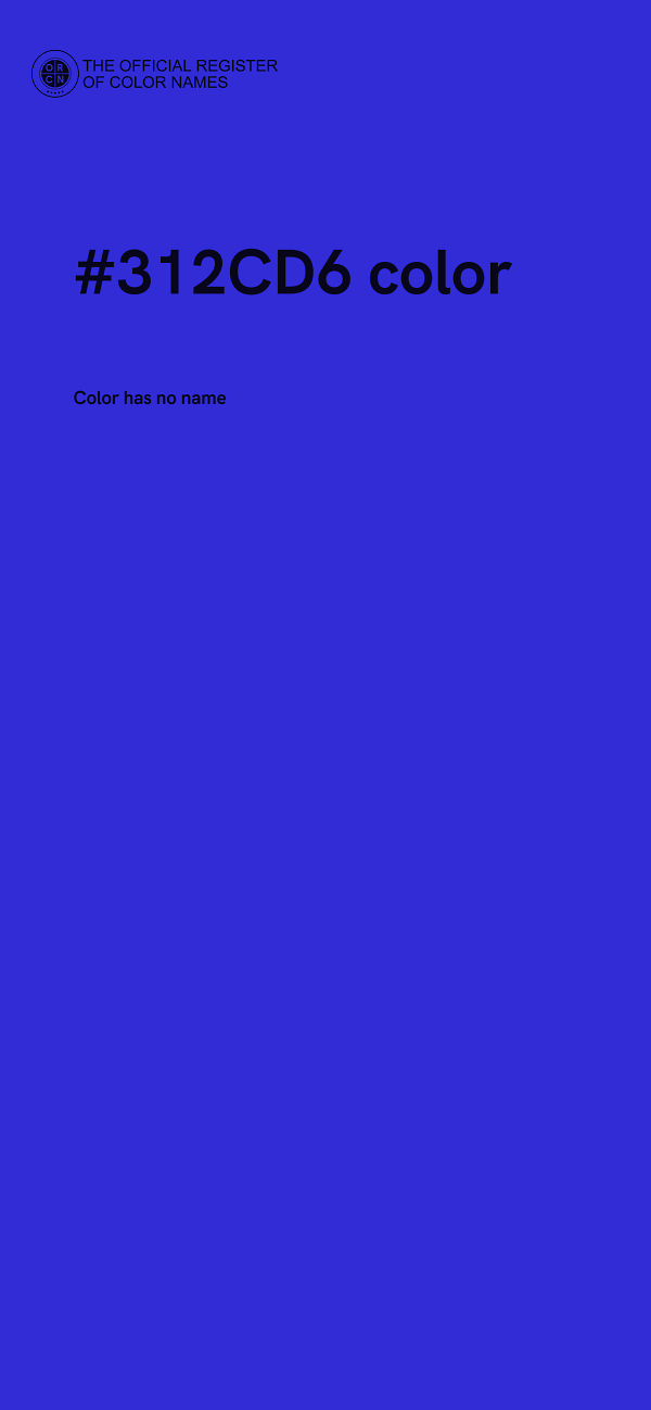 #312CD6 color image