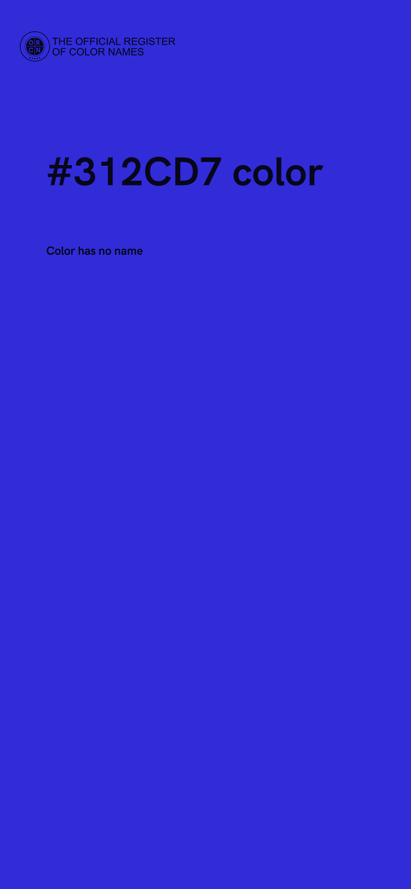 #312CD7 color image
