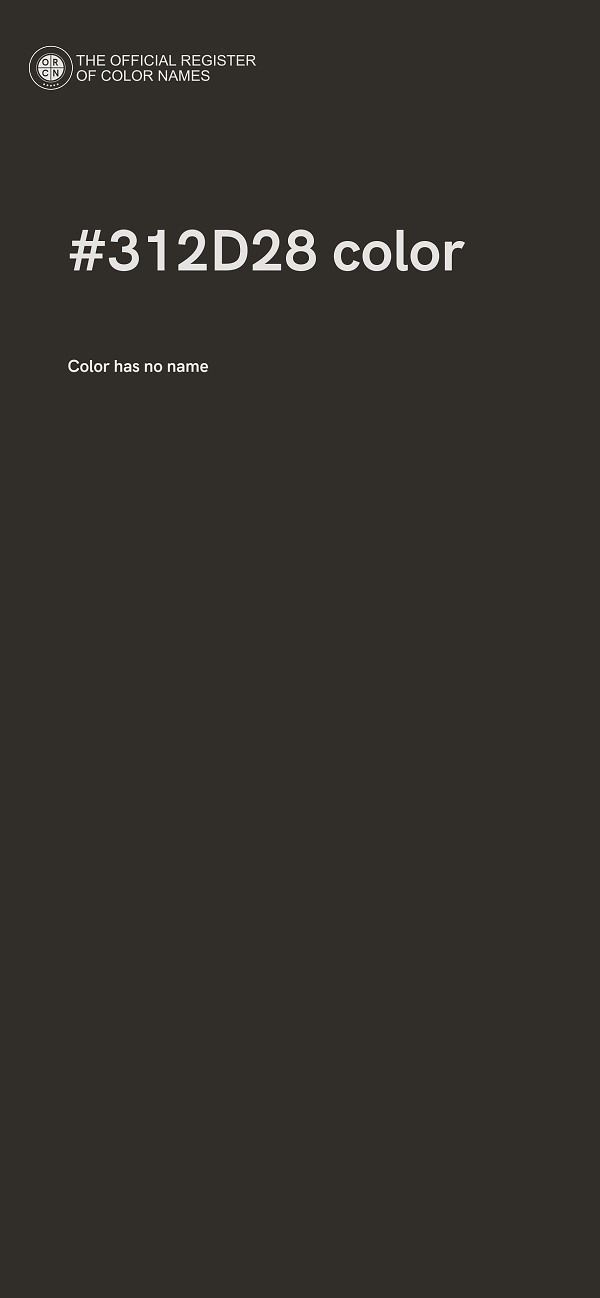 #312D28 color image