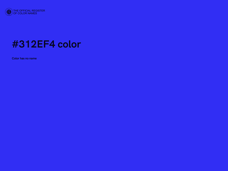 #312EF4 color image