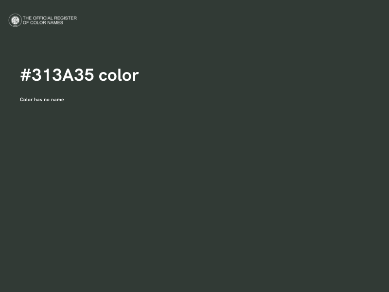 #313A35 color image