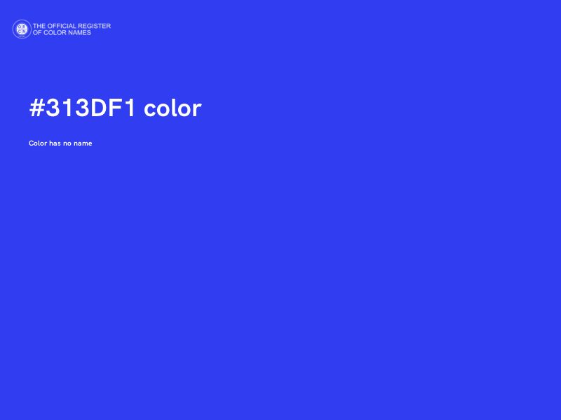 #313DF1 color image