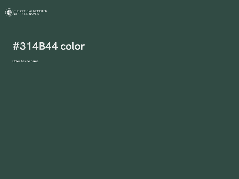 #314B44 color image