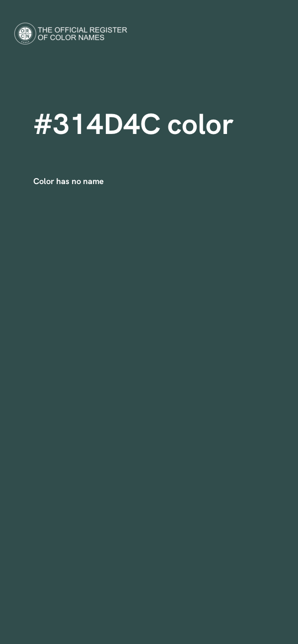#314D4C color image