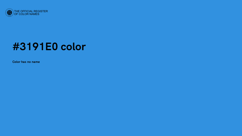 #3191E0 color image
