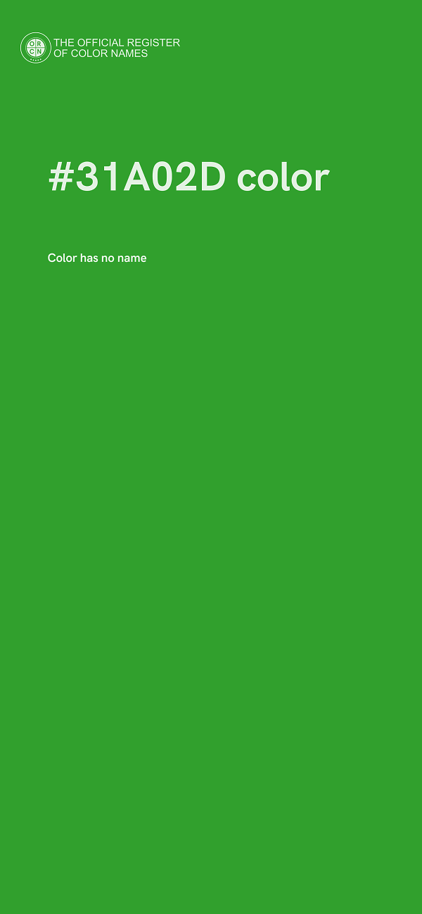 #31A02D color image