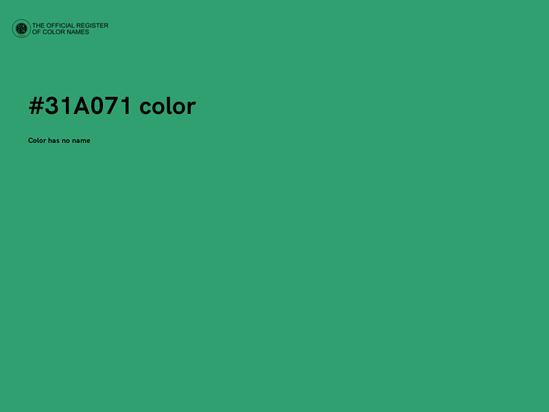 #31A071 color image