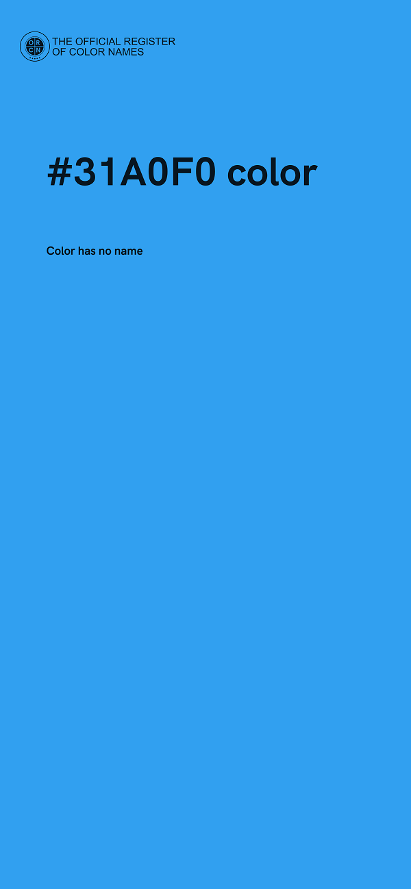 #31A0F0 color image
