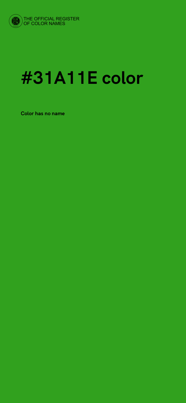 #31A11E color image