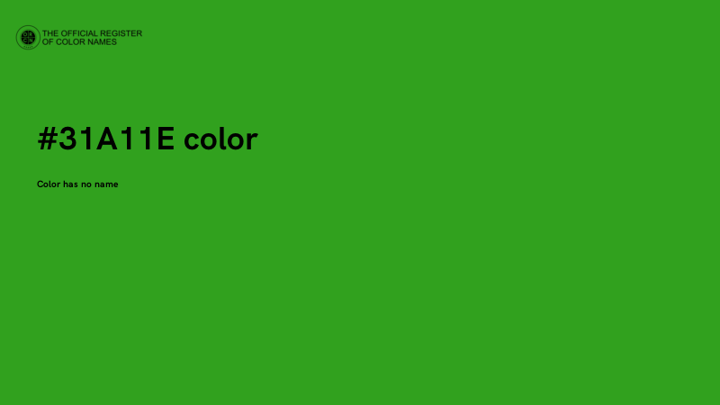 #31A11E color image