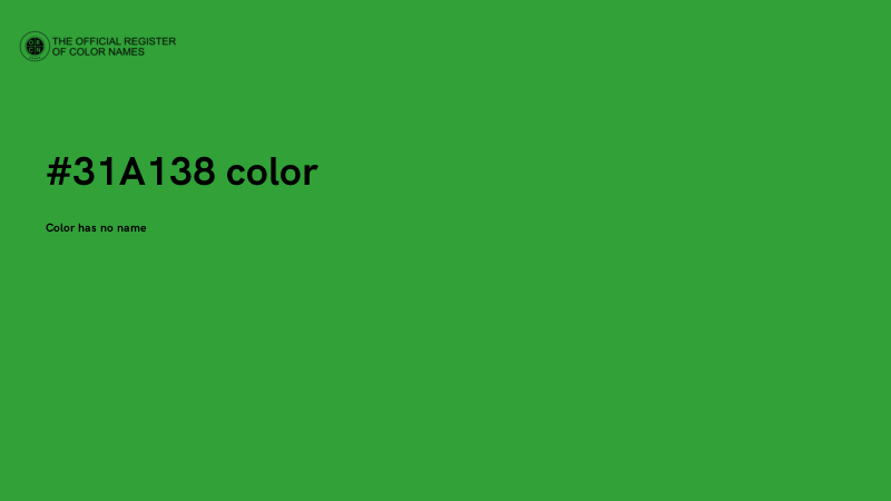 #31A138 color image