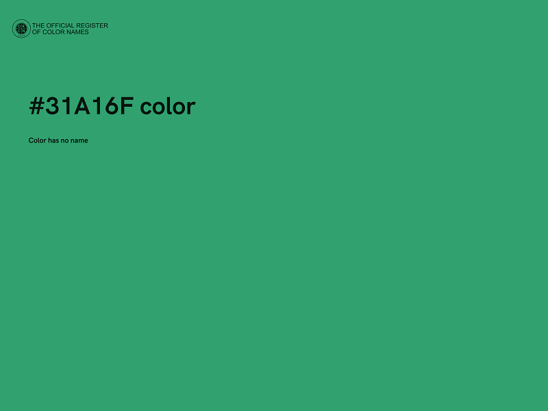 #31A16F color image