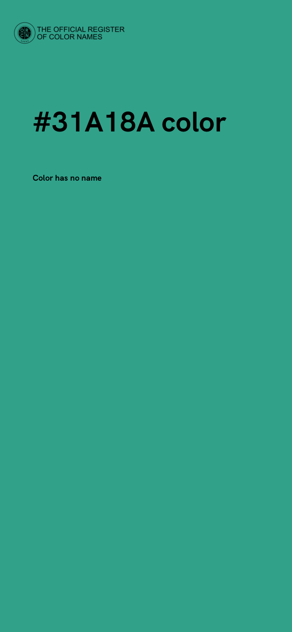 #31A18A color image