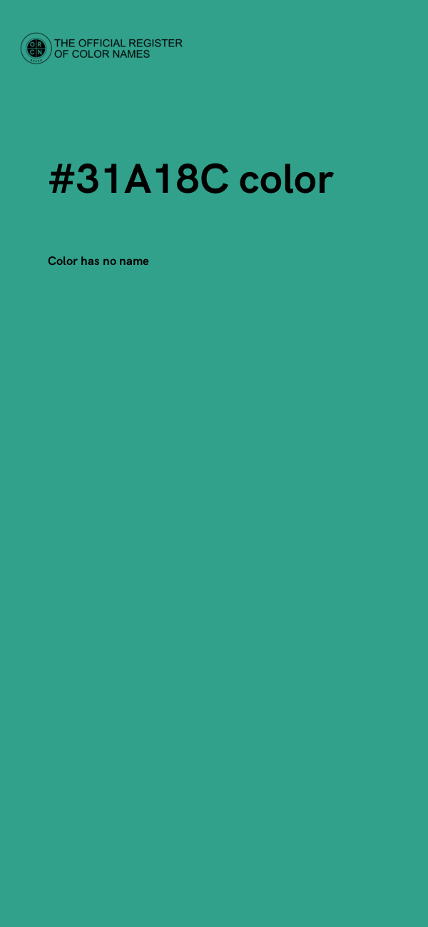 #31A18C color image