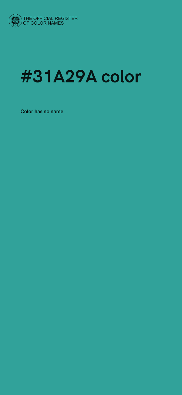 #31A29A color image