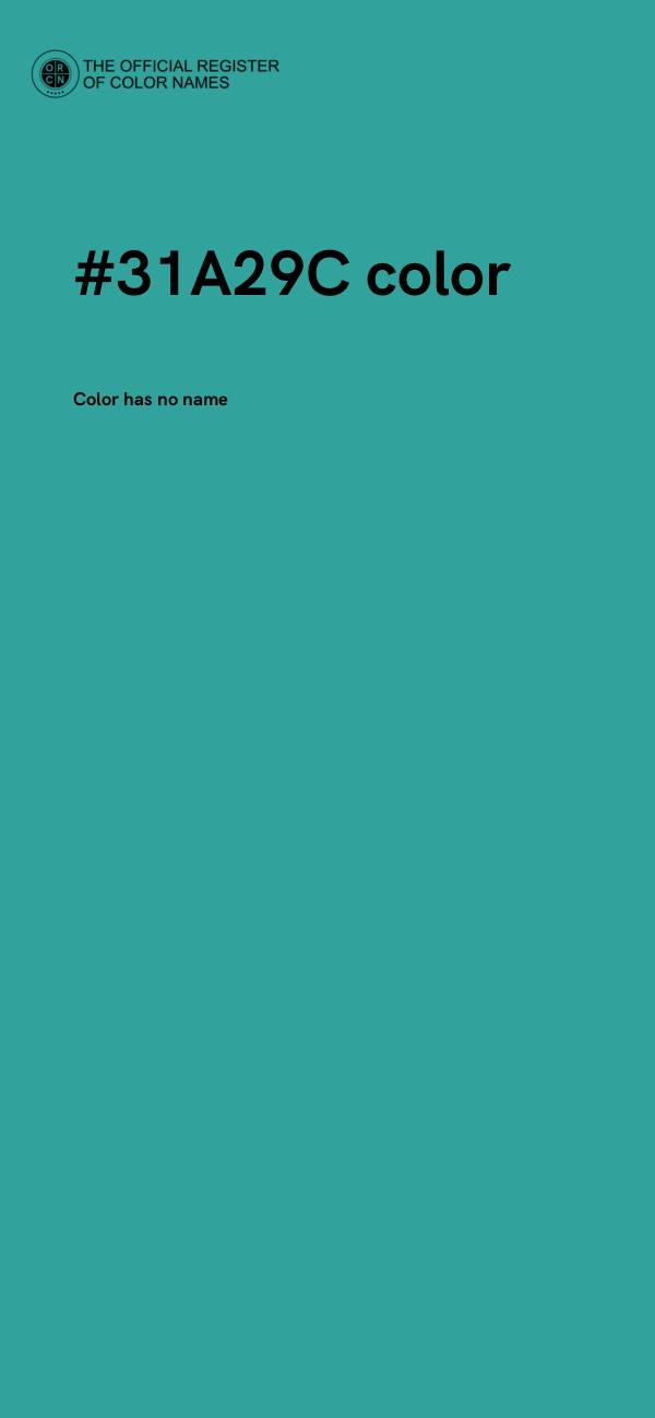 #31A29C color image