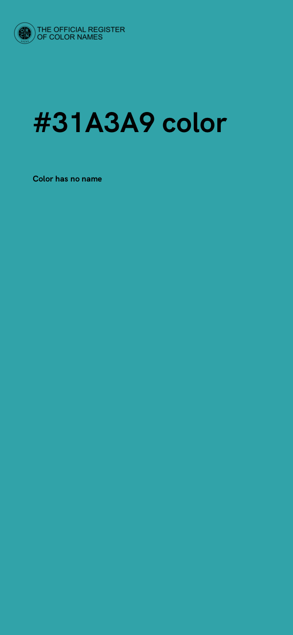 #31A3A9 color image