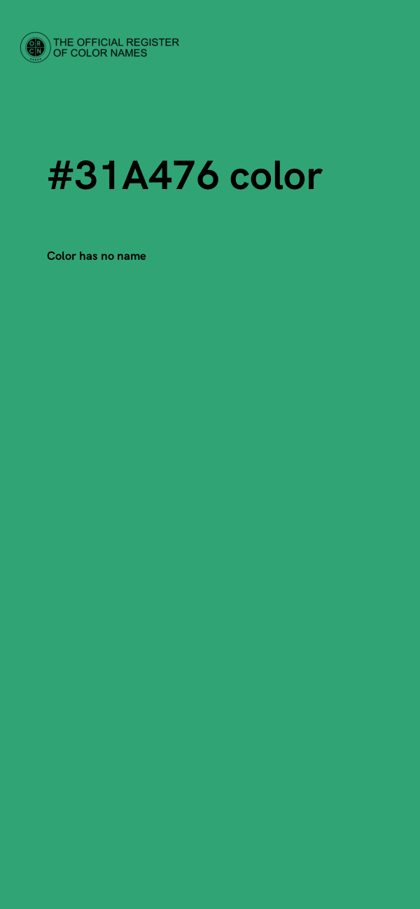 #31A476 color image