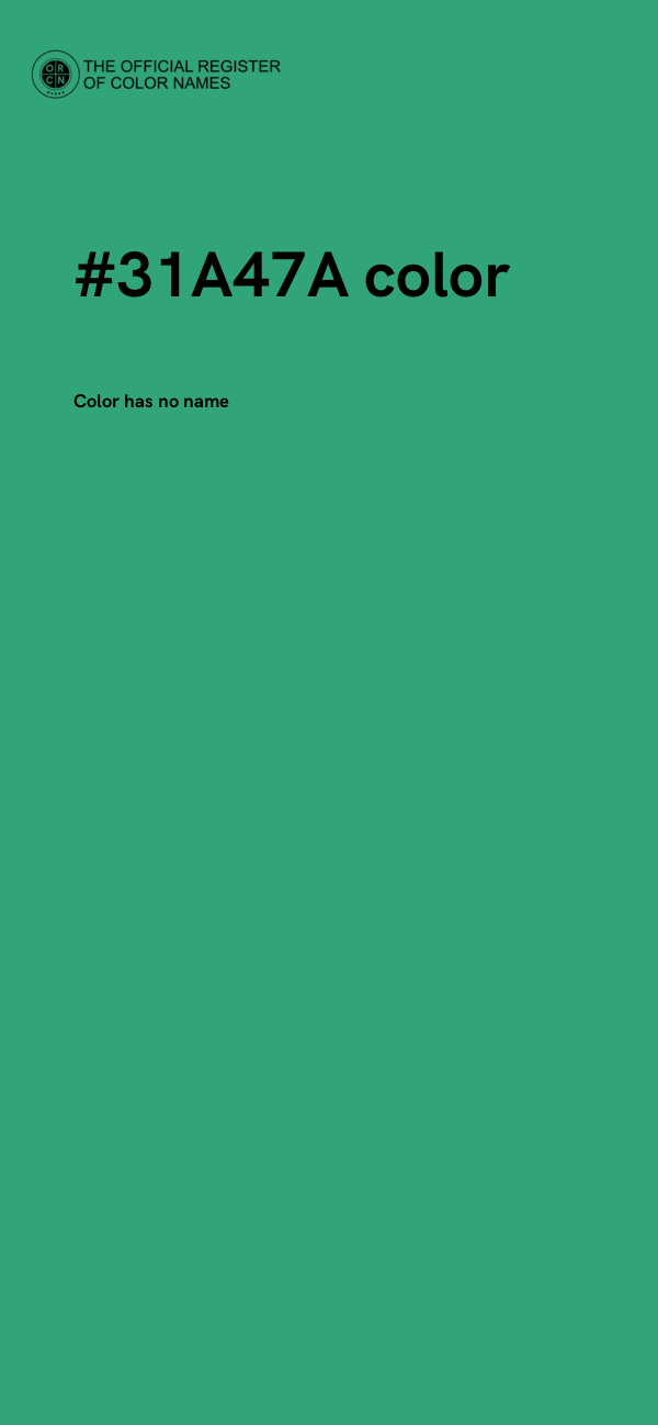 #31A47A color image