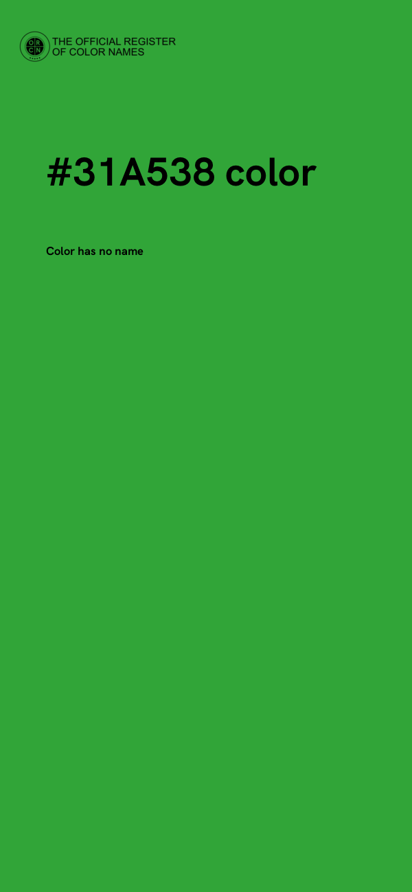 #31A538 color image