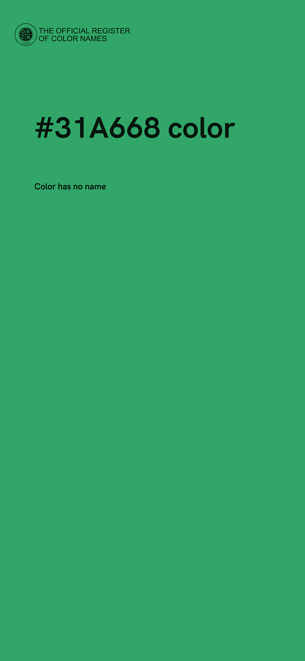 #31A668 color image
