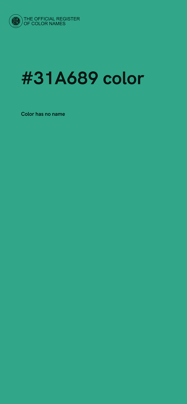 #31A689 color image