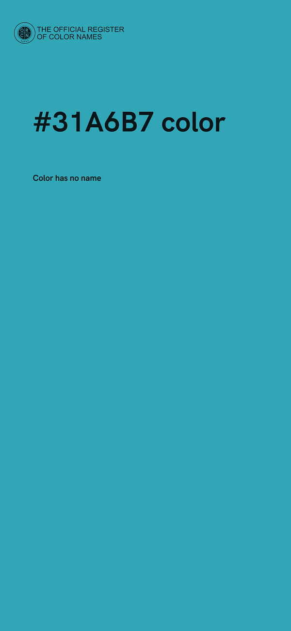 #31A6B7 color image