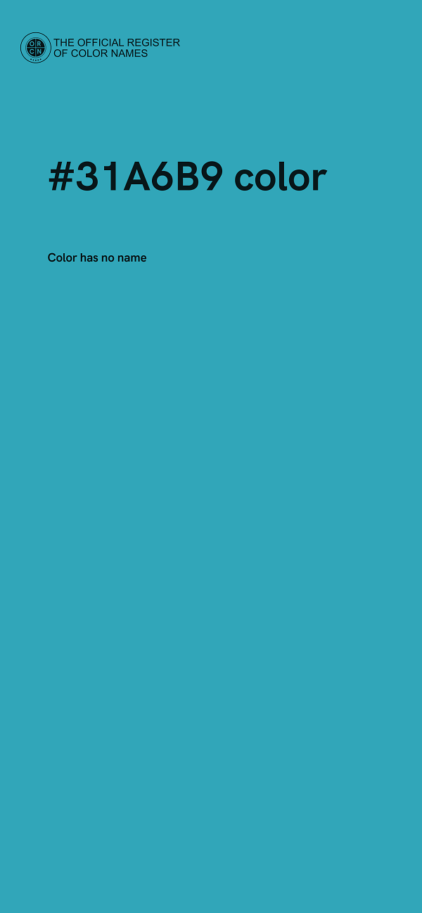#31A6B9 color image