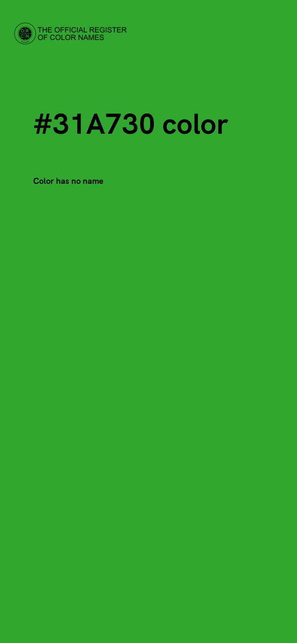 #31A730 color image