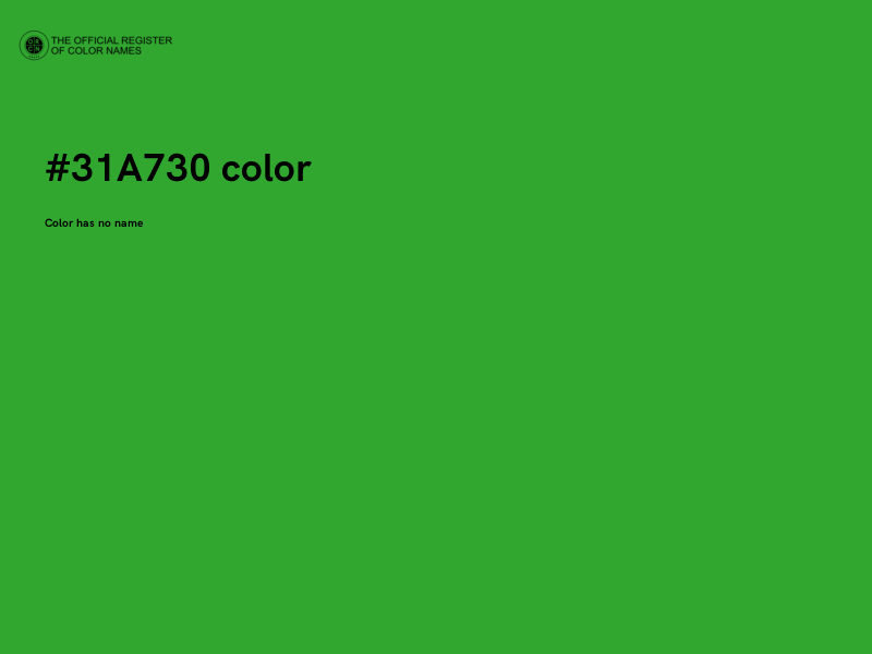 #31A730 color image