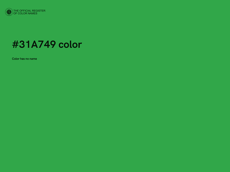 #31A749 color image