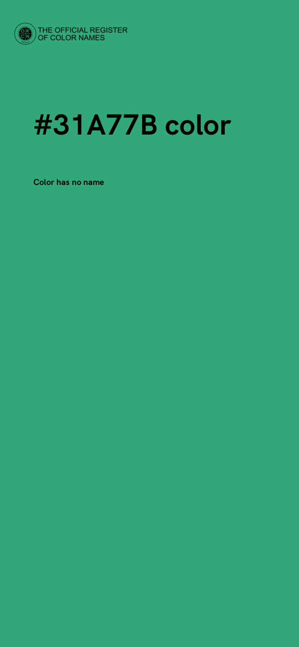 #31A77B color image