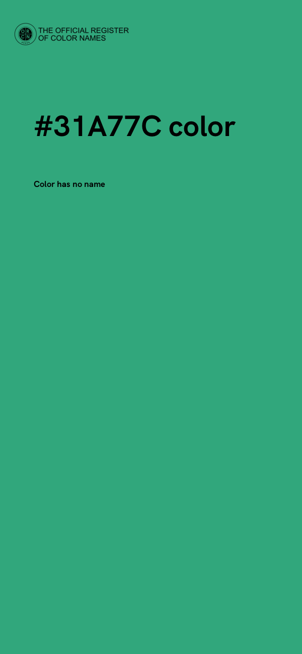 #31A77C color image