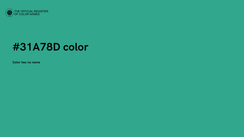 #31A78D color image