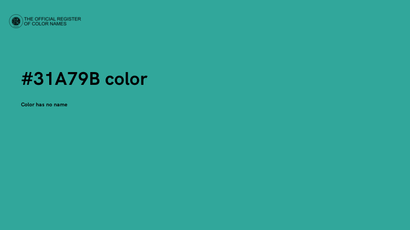 #31A79B color image