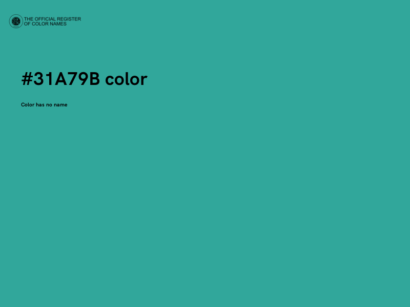 #31A79B color image