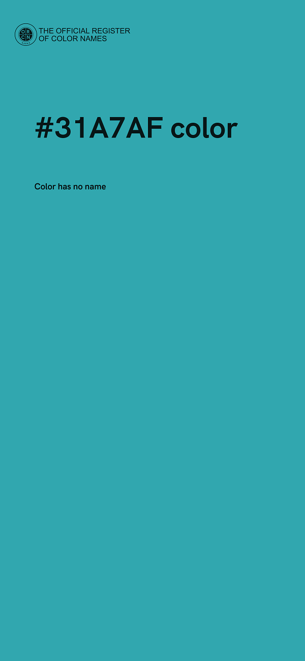 #31A7AF color image