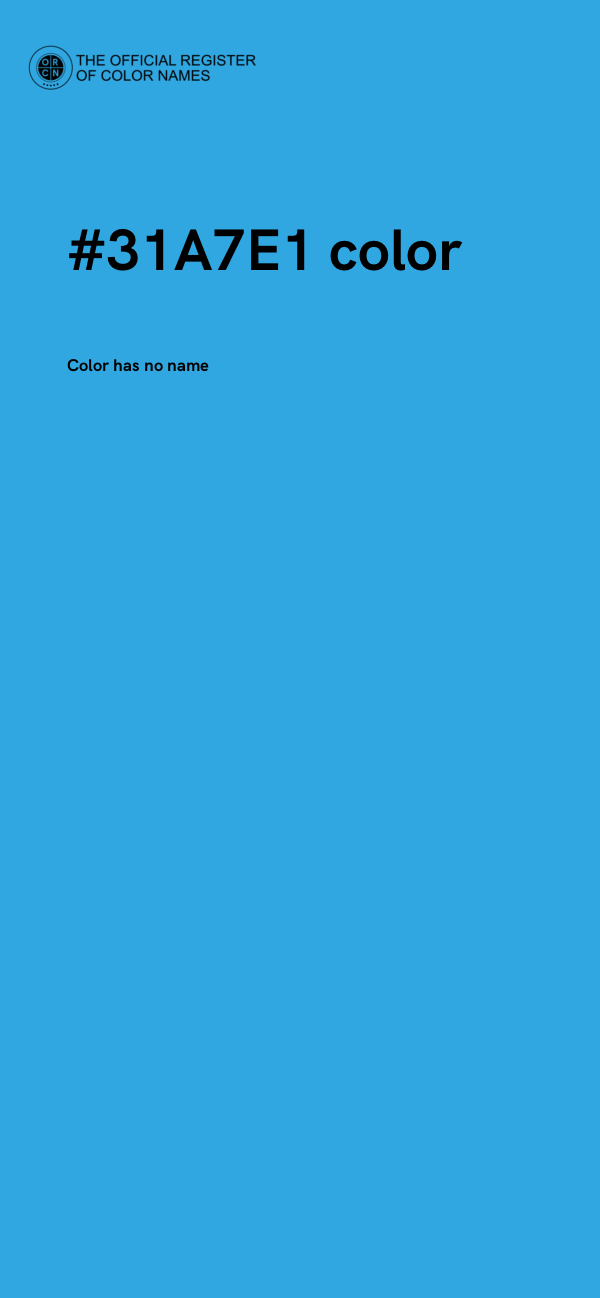 #31A7E1 color image