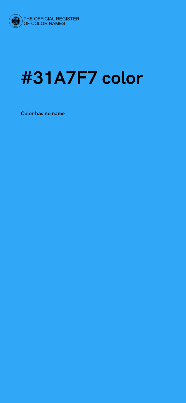 #31A7F7 color image