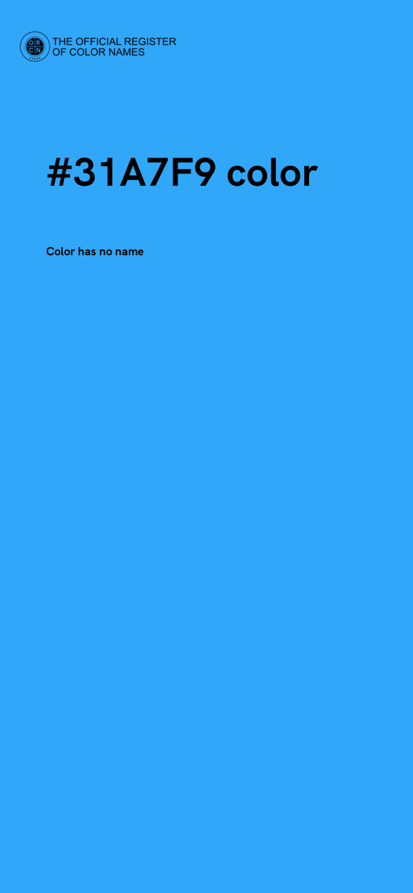 #31A7F9 color image